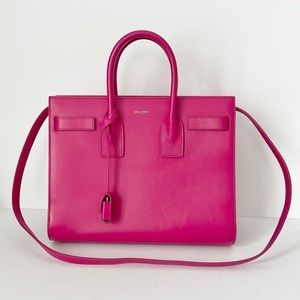 Authentic Saint Laurent Small Sac de Jour Fuschia
